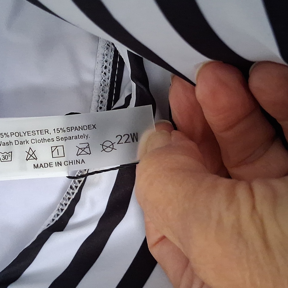 Tempt Me Black & White Bikini Swimsuit Sexy Top sz 22W - Picture 7 of 7